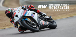 Josh Herrin (2) on the Scheibe Racing BMW Superbike during the official 2020 MotoAmerica pre-season test at Barber Motorsports Park. Photo by Brian J. Nelson.