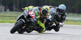 Stefano Mesa (37) leading Vasiliy Zhulin (16) during a CCS race event at Carolina Motorsports Park in 2019. Photo by Lisa Theobald, courtesy of ASRA/CCS.