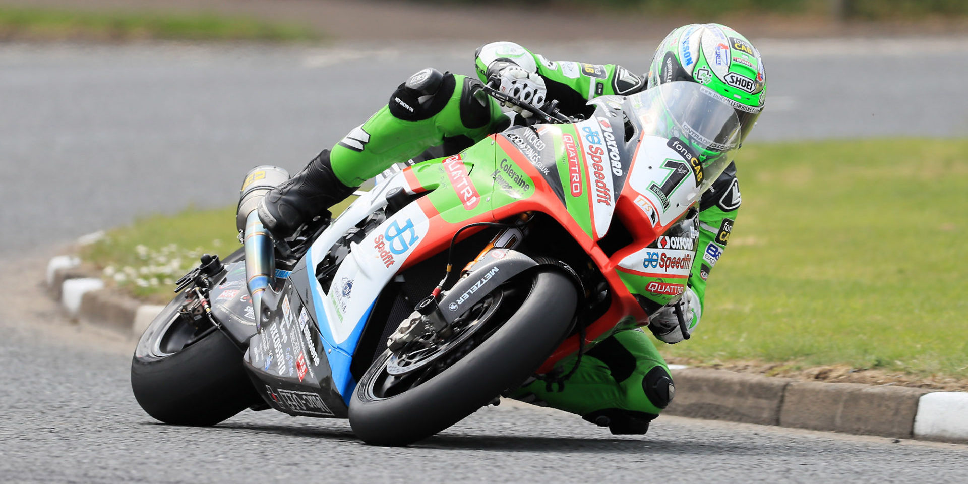 Glenn Irwin (1) in action at the 2019 North West 200. Photo by Pacemaker Press International, courtesy of NW200 Press Office.