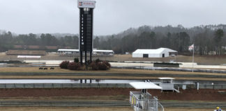 Toni Elias crosses the start/finish line March 10 at the official MotoAmerica pre-season test at Barber Motorsports Park. Photo by David Swarts.