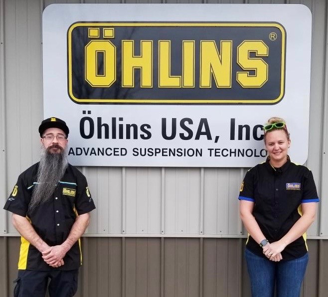 Öhlins USA’s Scotty Ryan (left) and Meghan Ryan (right). Photo courtesy of Öhlins USA.