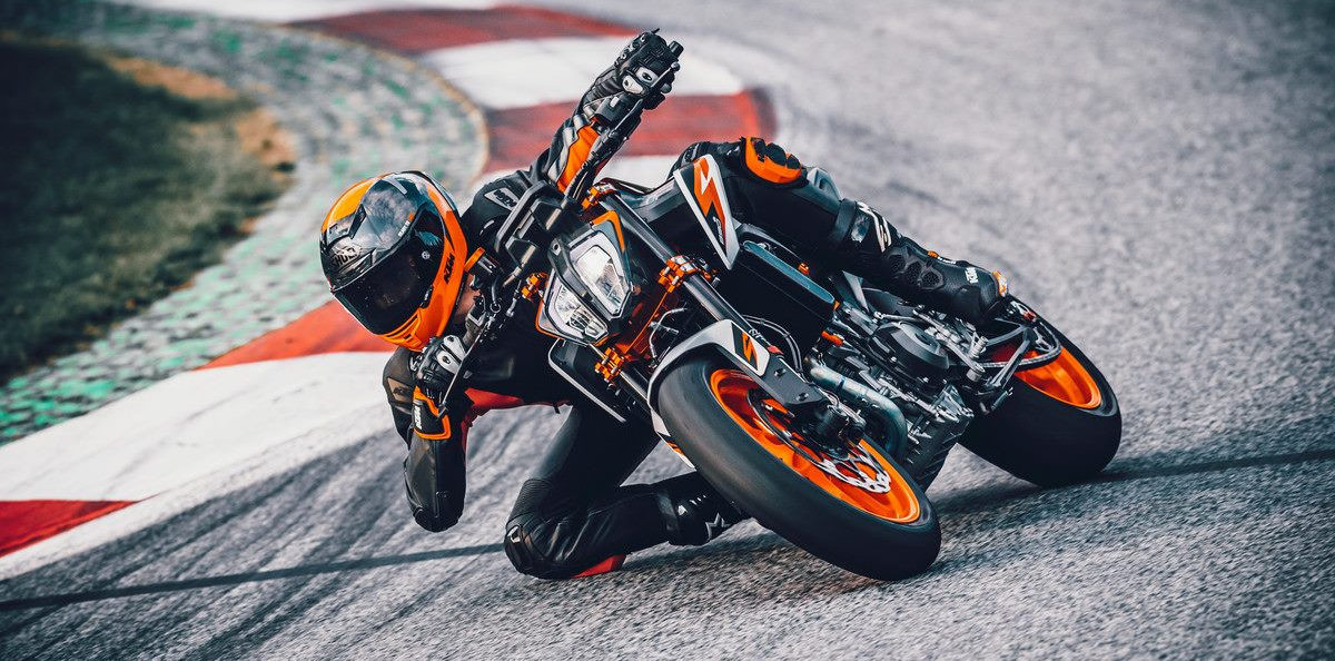 A KTM 890 Duke R at speed. Photo courtesy of KTM.