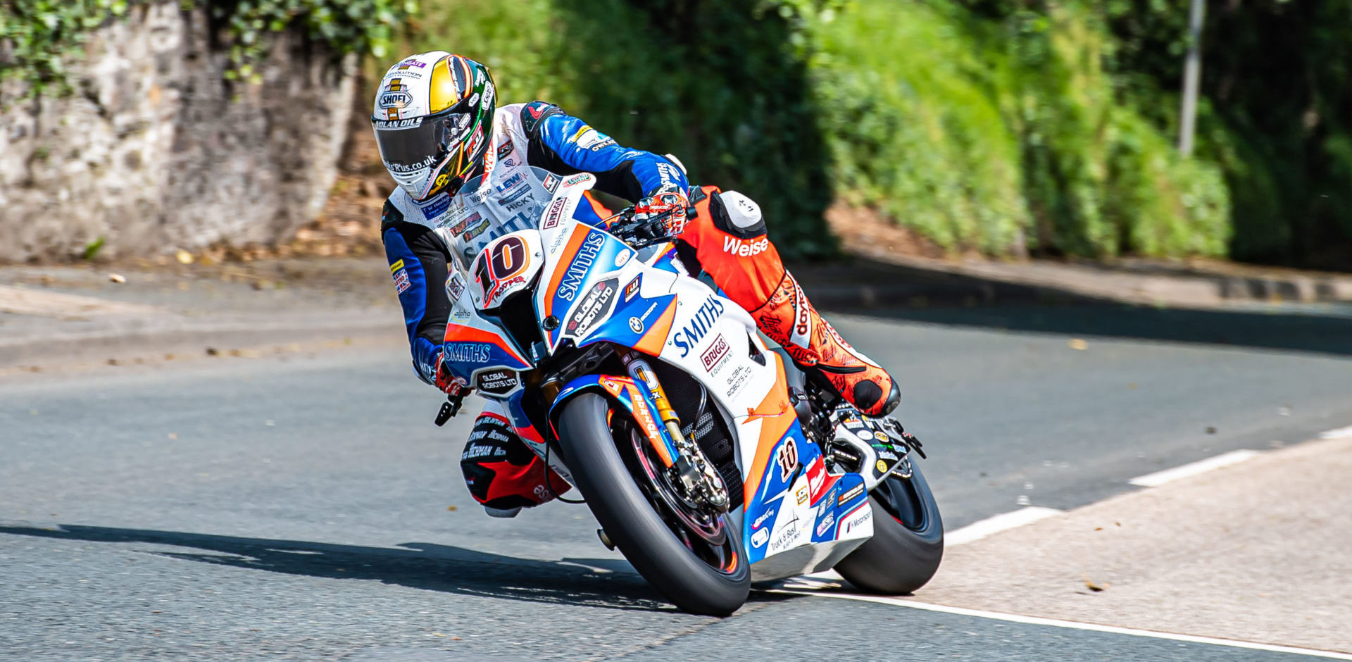 Peter Hickman (10) in action at the 2019 Isle of Man TT. Photo by Barry Clay.