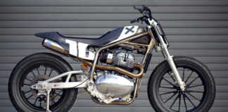 Johnny Lewis’ Royal Enfield INT650-based AFT Production Twins racebike. Photo courtesy of Royal Enfield North America.