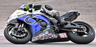 Sahar Zvik (161) took the A Superstock win on Saturday. Photo by Michael Gougis.