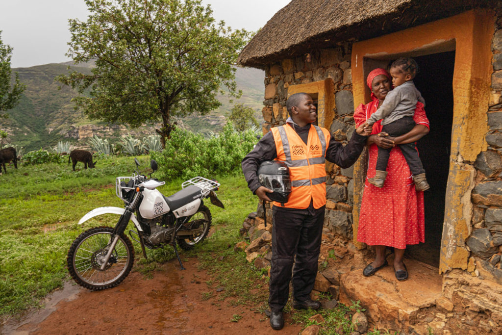 Two Wheels for Life's local partner Riders for Health in action in Africa. Photo courtesy of Dorna.