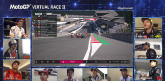 MotoGP: Virtual Race Two Video Link And Report A scene from MotoGP Virtual Race Two. Image courtesy of Dorna/www.motogp.com.