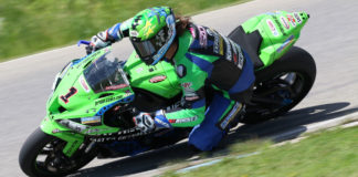 Jordan Szoke (1), the 13-time Canadian Superbike Champion, as seen in 2019. Photo by Rob O'Brien, courtesy of CSBK/PMP.
