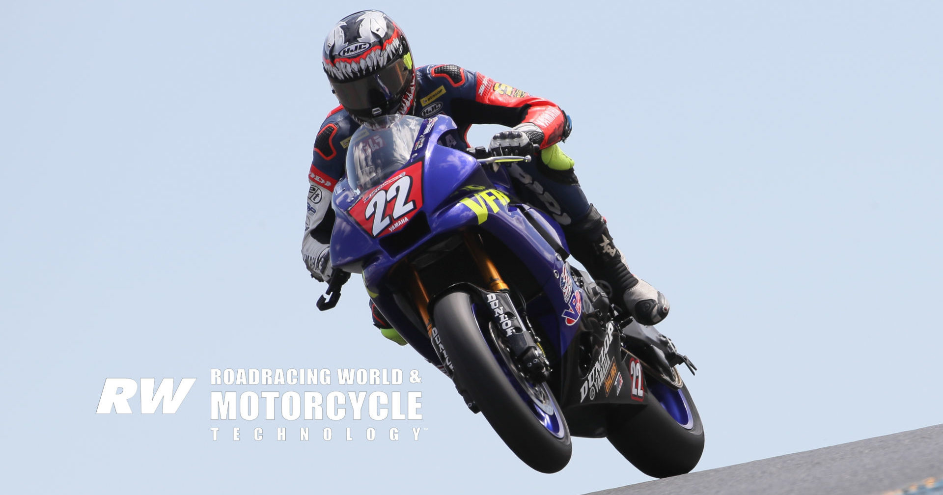 Ashton Yates (22) in action on his VFR Yamaha YZF-R1 Stock 1000 racebike at Sonoma Raceway in 2019. Photo by Brian J. Nelson.