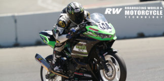 Roadracing World Young Guns 2020: Brenden Ketelsen Brenden Ketelsen (144) getting air on his Kawasaki Ninja 400. Photo by Max Klein/Oxymoron Photography, courtesy of Brenden Ketelsen.