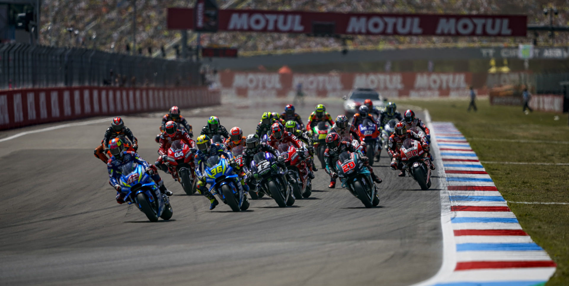 The start of the Assen TT in 2019. Photo courtesy of Monster Energy Yamaha.