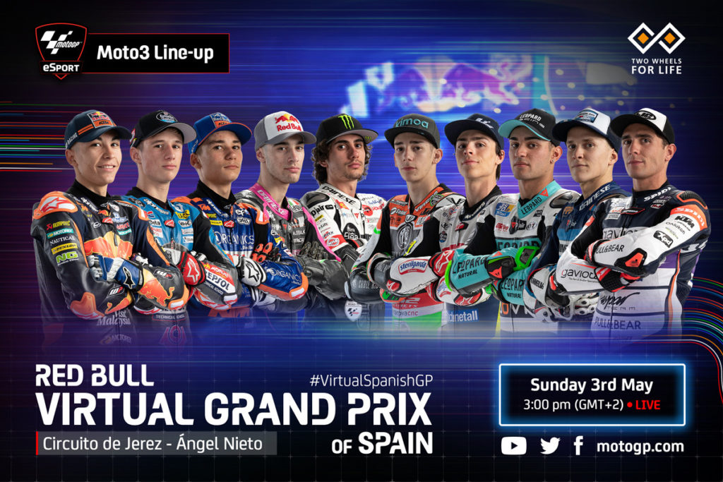 MotoGP Rider Lineups Set For Red Bull Virtual Grand Prix Of Spain