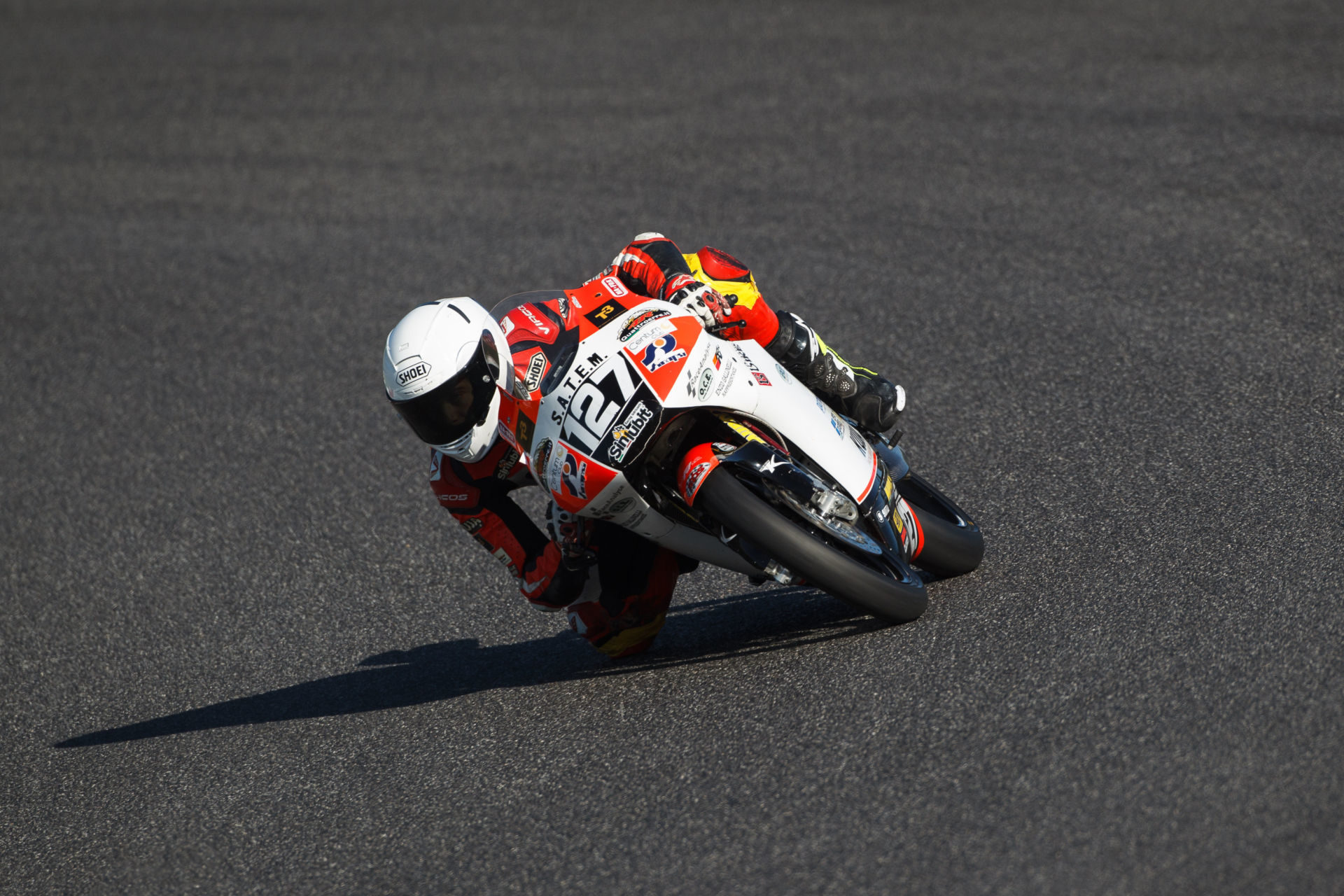 Max Toth (127), as seen during a CIV PreMoto3 event in Italy. Photo courtesy of Max Toth.