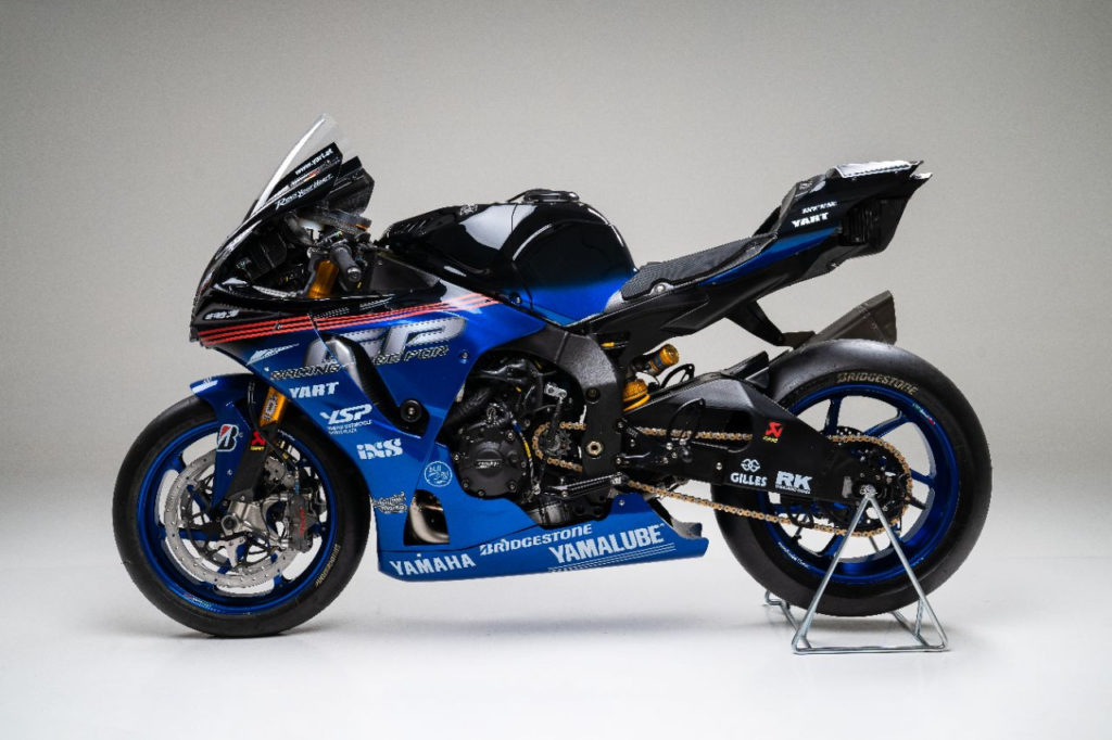 The Yamalube Yamaha EWC Official Team by YART YZF-R1 with its special livery for the Suzuka 8-Hours race. Photo courtesy of Yamaha.