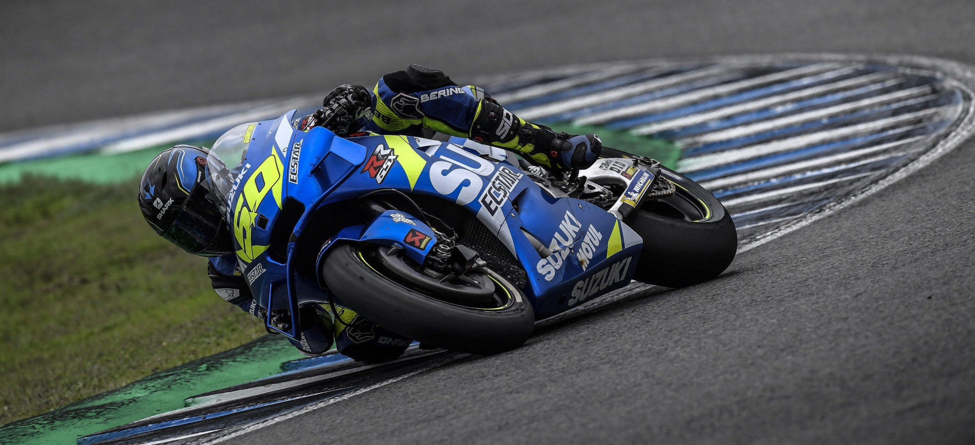 Sylvain Guintoli (50) testing a Suzuki GSX-RR at Jerez in November 2019. Photo courtesy of Team Suzuki Press Office.