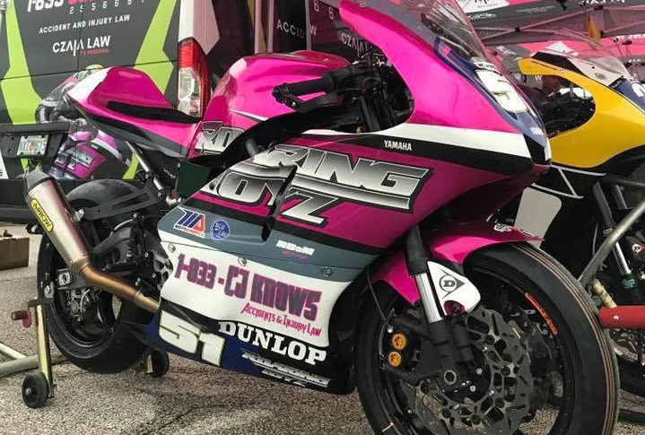 Kaleb De Keyrel’s 1-833-CJKNOWS Yamaha MT-07 MotoAmerica Twins Cup racebike. Photo courtesy Kaleb De Keyrel Racing.