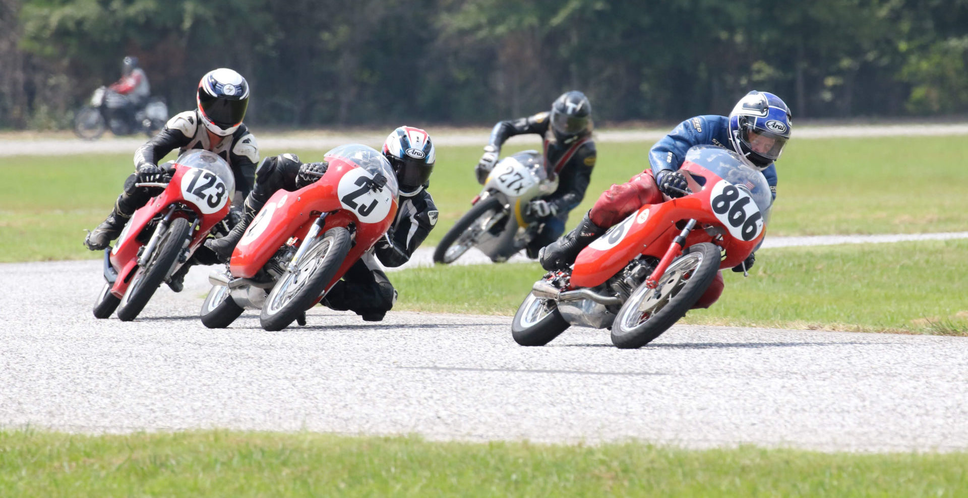 AHRMA racers in action at Talladega Gran Prix Raceway in 2019. Photo by etechphoto.com, courtesy of AHRMA.