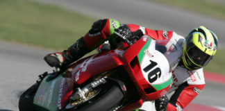 Marty Craggill (16) , as seen during the 2007 AMA Formula Xtreme Championship. Photo courtesy Boulder Motor Sports.