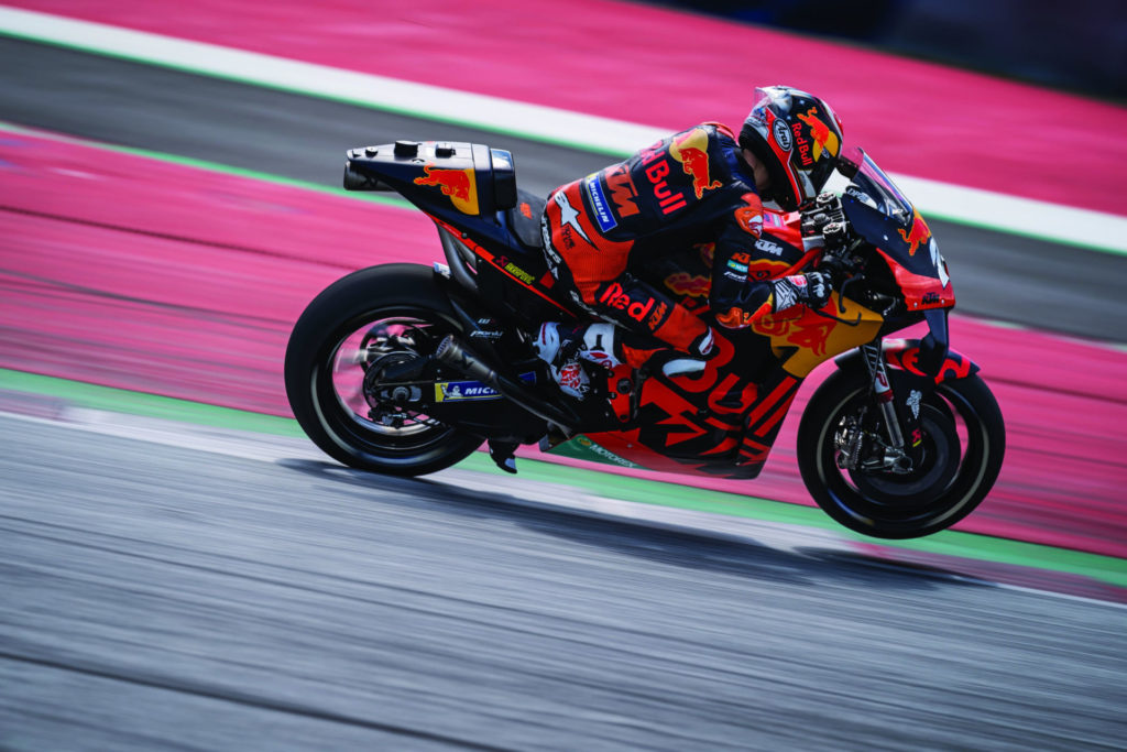 Dani Pedrosa (26) in action at Red Bull Ring. Photo by Philip Platzer, courtesy Red Bull KTM.