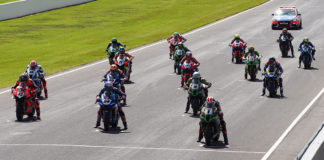 The starting grid for World Superbike Race Two at Phillip Island. Photo courtesy Dorna.