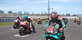 MotoGP riders on the starting grid for Virtual Race 4 at Misano. Image courtesy Dorna.
