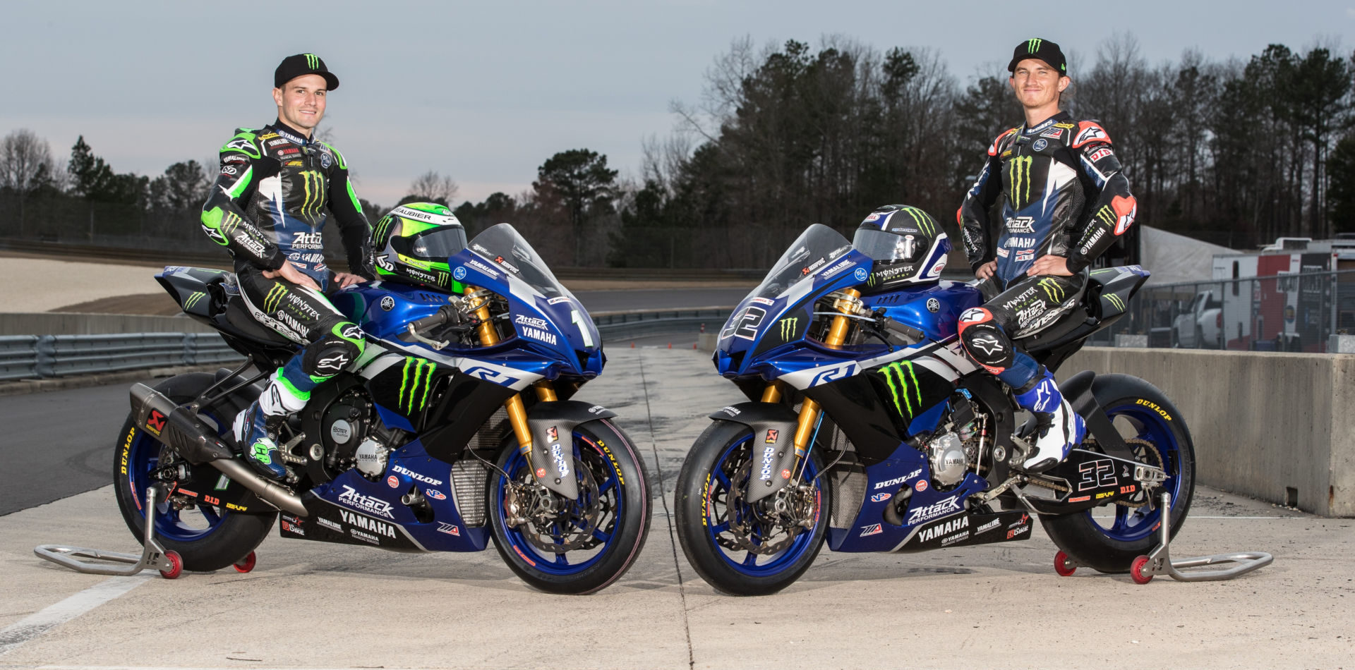 Monster Energy Attack Performance Yamaha’s Cameron Beaubier (left) and Jake Gagne (right). Photo courtesy of Yamaha.