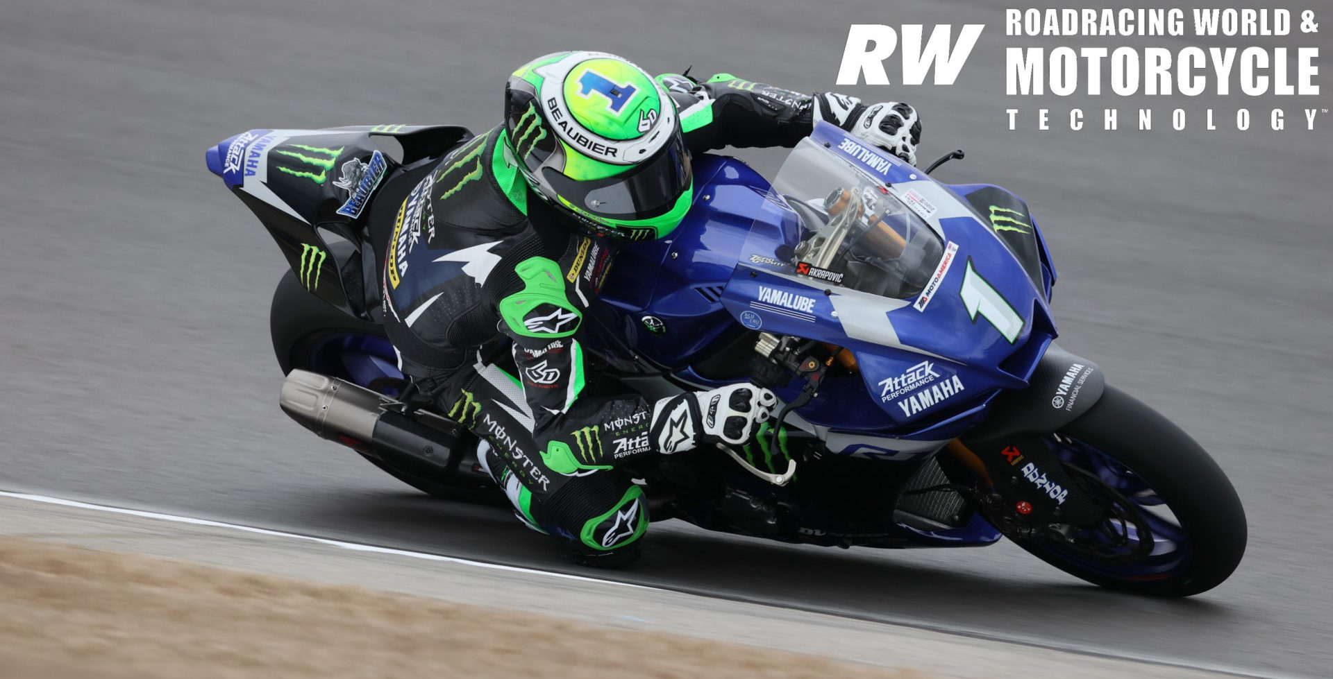 Cameron Beaubier (1) as seen during the 2020 MotoAmerica pre-season test at Barber Motorsports Park. Photo by Brian J. Nelson.