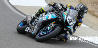 Josh Hayes (4) at the 2020 MotoAmerica pre-season test at Barber Motorsports Park. Photo by Brian J. Nelson.