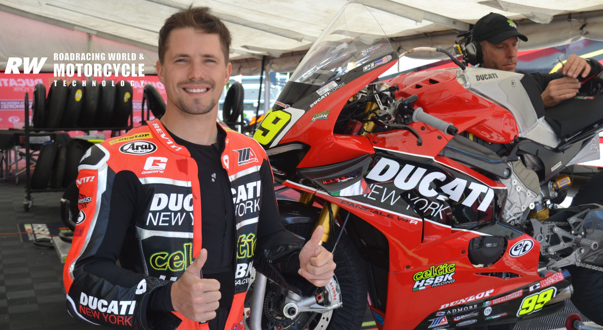 PJ Jacobsen and his Celtic HSBK Racing Ducati Panigale V4 R at Road America. Photo by David Swarts.