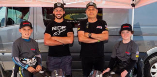 (from left) Travis Horn, John Hopkins, Eitan Butbul, and Jesse James Shedden. Photo courtesy of American Racing Team.