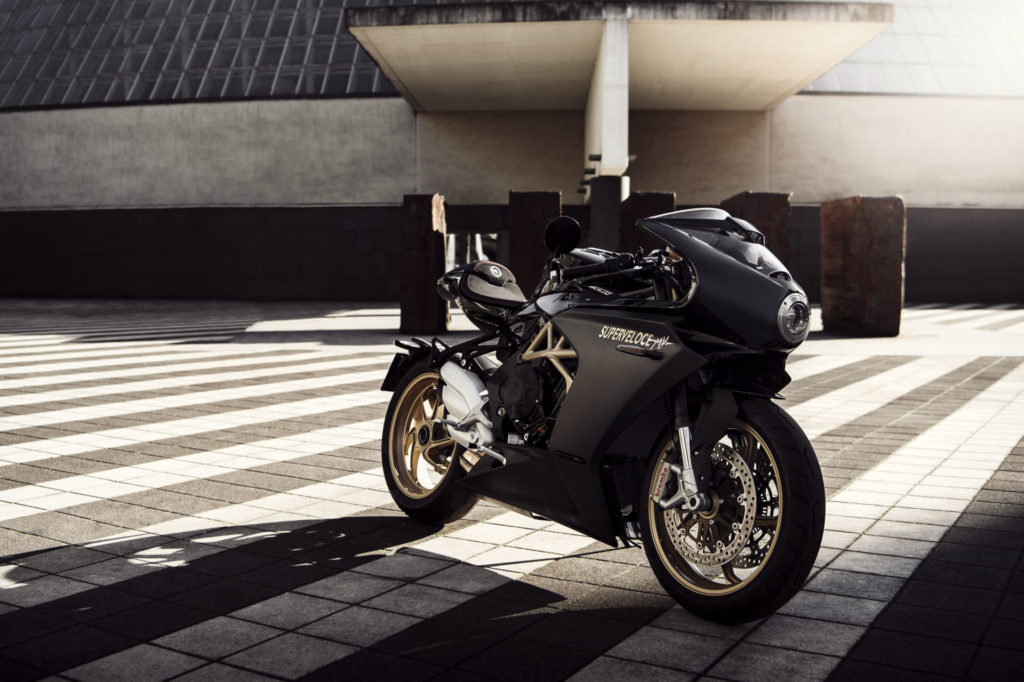 An MV Agusta Superveloce 800 in black. Photo courtesy MV Agusta.