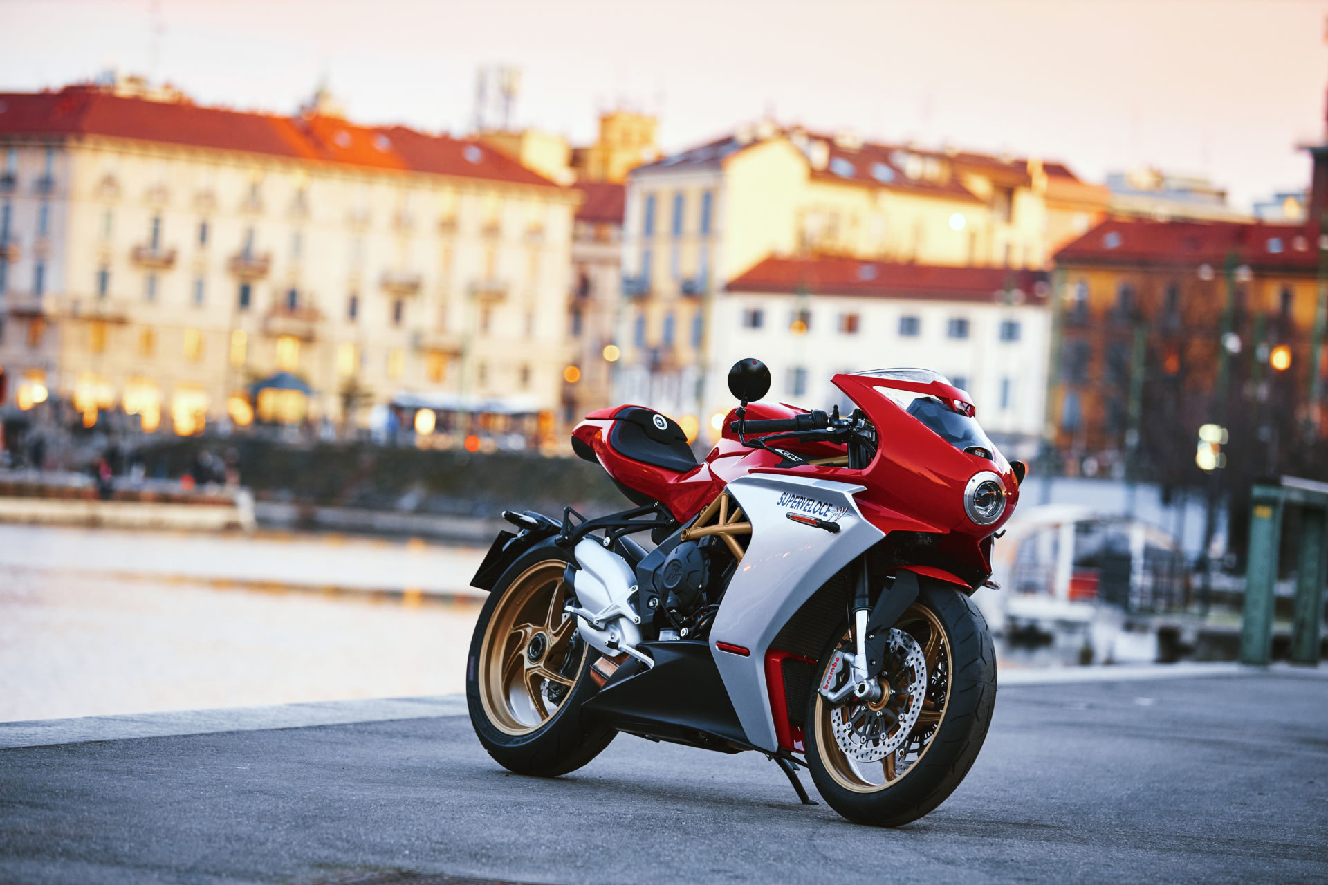 An MV Agusta Superveloce 800 in red. Photo courtesy MV Agusta.