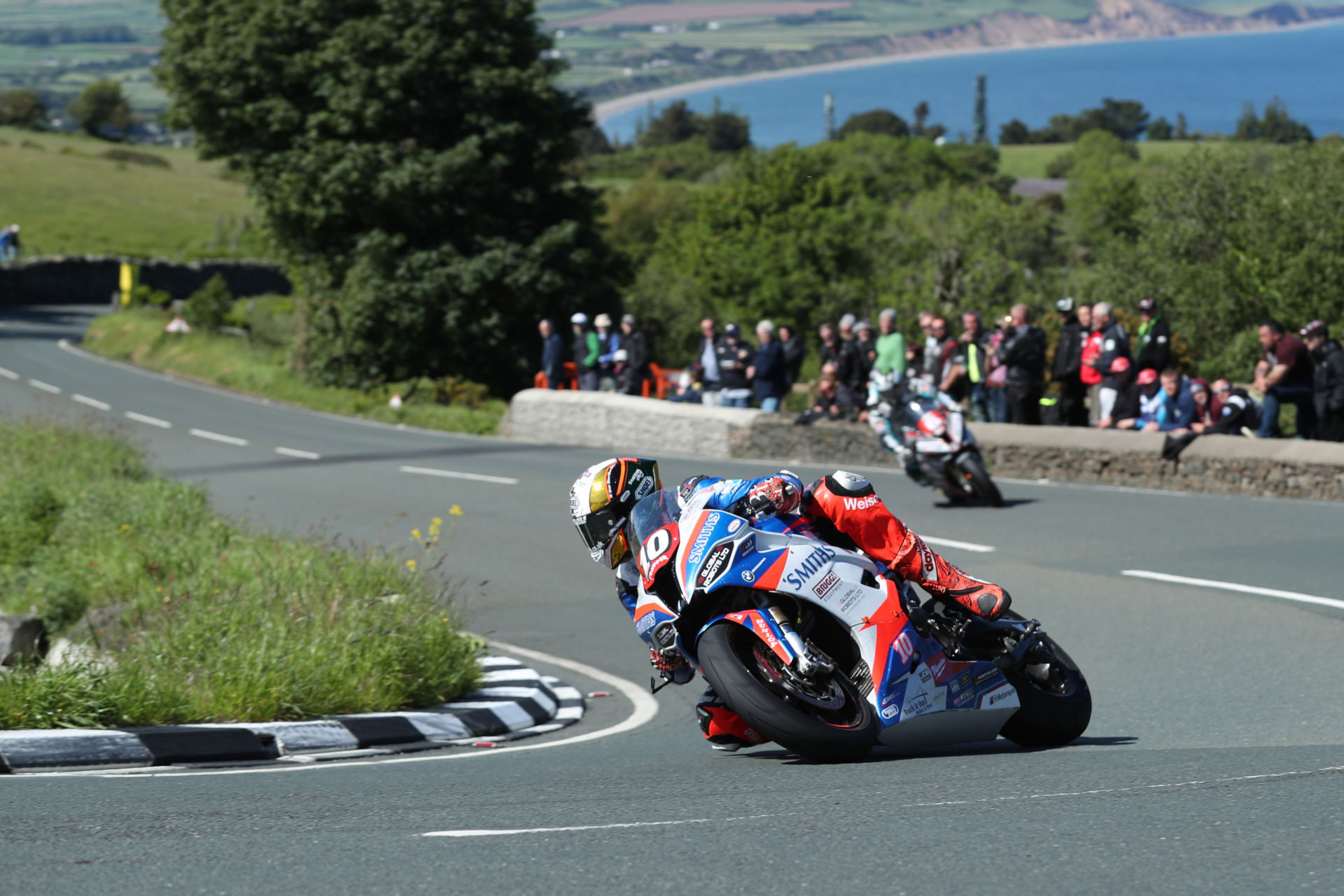 Peter Hickman (10) in action during the 2019 Isle of Man TT. Photo courtesy of Isle of Man TT Press Office.