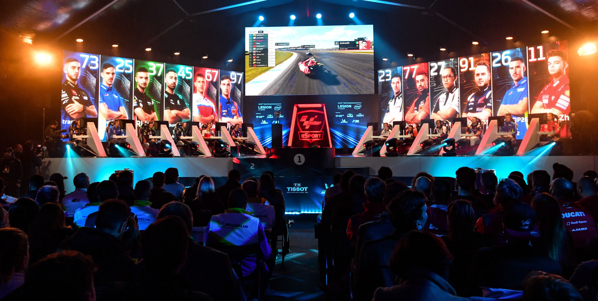 A scene from a MotoGP eSport Championship event. Photo courtesy Dorna.