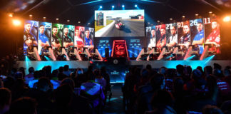 A scene from a MotoGP eSport Championship event. Photo courtesy Dorna.