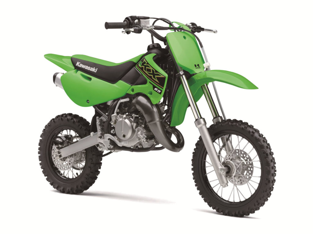 A 2021 Kawasaki KX65. Photo courtesy Kawasaki Motors Corp., U.S.A.