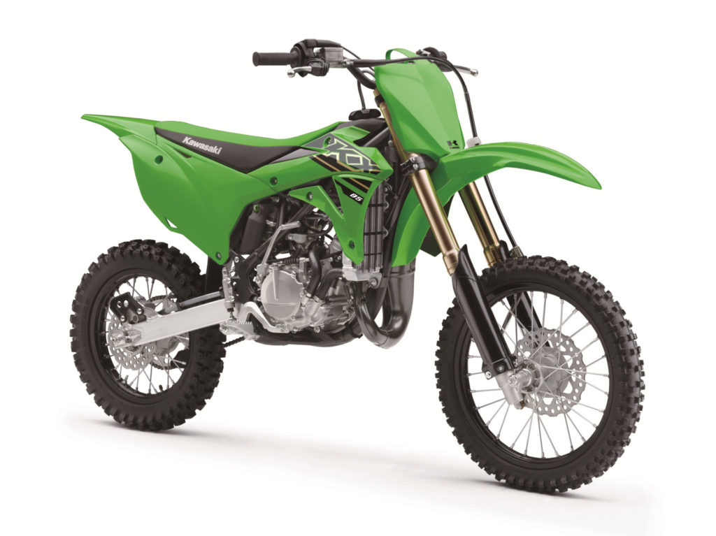 A 2021 Kawasaki KX85. Photo courtesy Kawasaki Motors Corp., U.S.A.