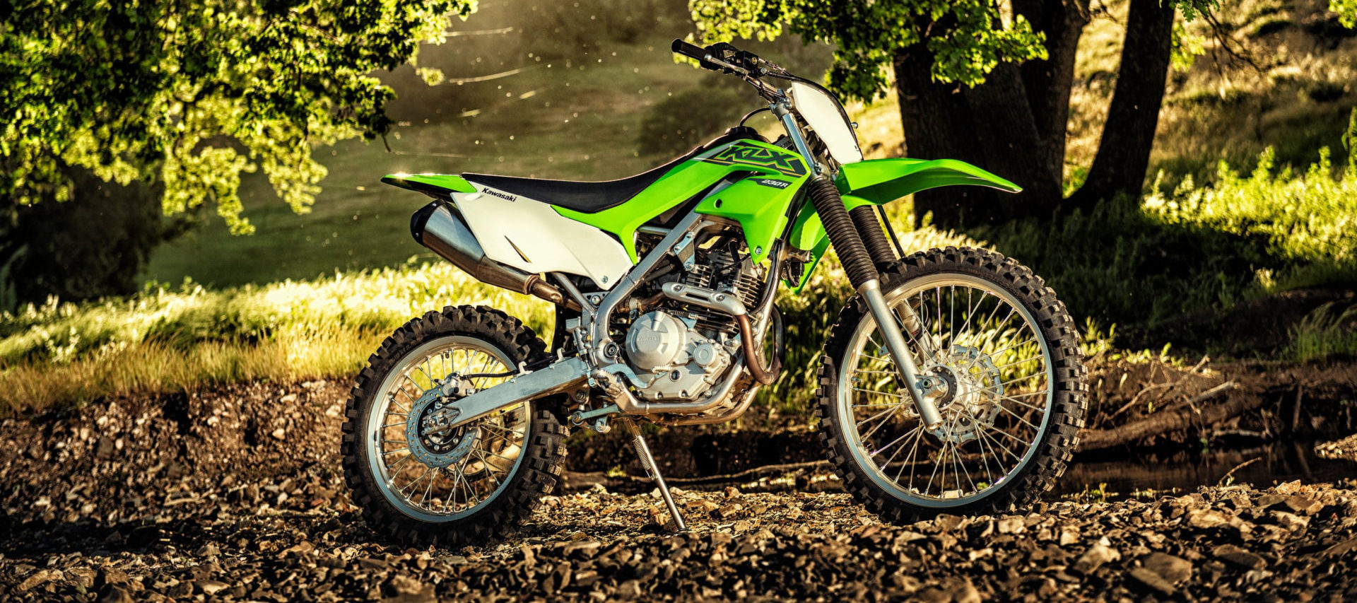 A 2021 Kawasaki KLX230R. Photo courtesy Kawasaki Motors Corp., U.S.A.