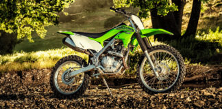 A 2021 Kawasaki KLX230R. Photo courtesy Kawasaki Motors Corp., U.S.A.