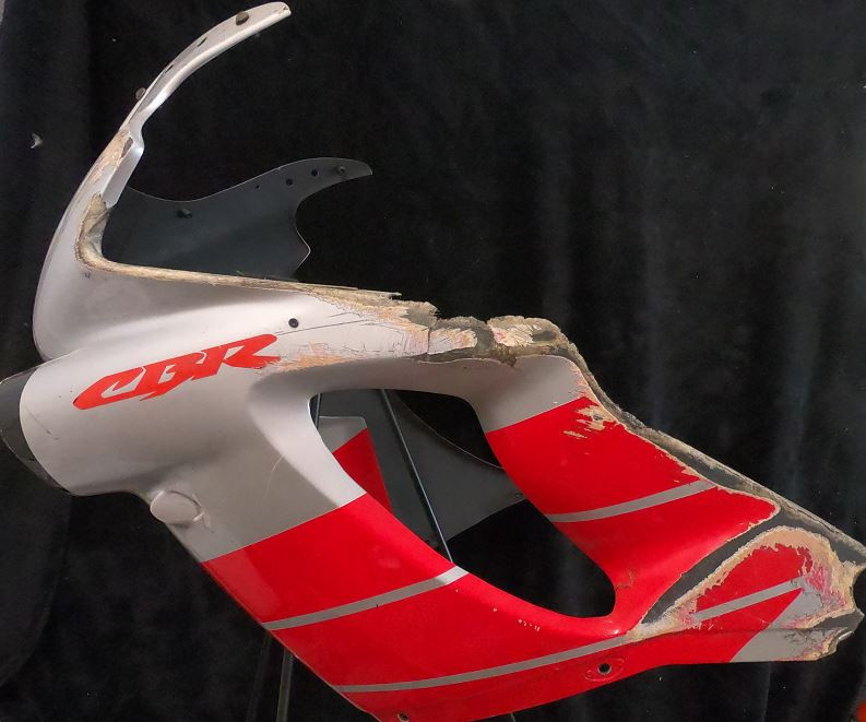 This Nicky Hayden-autographed fairing is being auctioned with all proceeds going to the Nicky Hayden Memorial Foundation. Photo courtesy Robert Zerbisias.