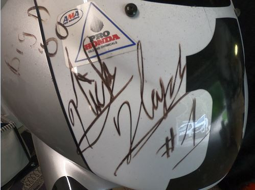 This Nicky Hayden-autographed fairing is being auctioned with all proceeds going to the Nicky Hayden Memorial Foundation. Photo courtesy Robert Zerbisias.