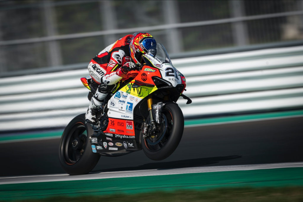 Michael Rinaldi (21) at Misano. Photo courtesy Go Eleven Team.