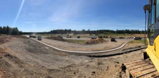 The new chicane at Ridge Motorsports Park under construction. Photo courtesy Ridge Motorsports Park.