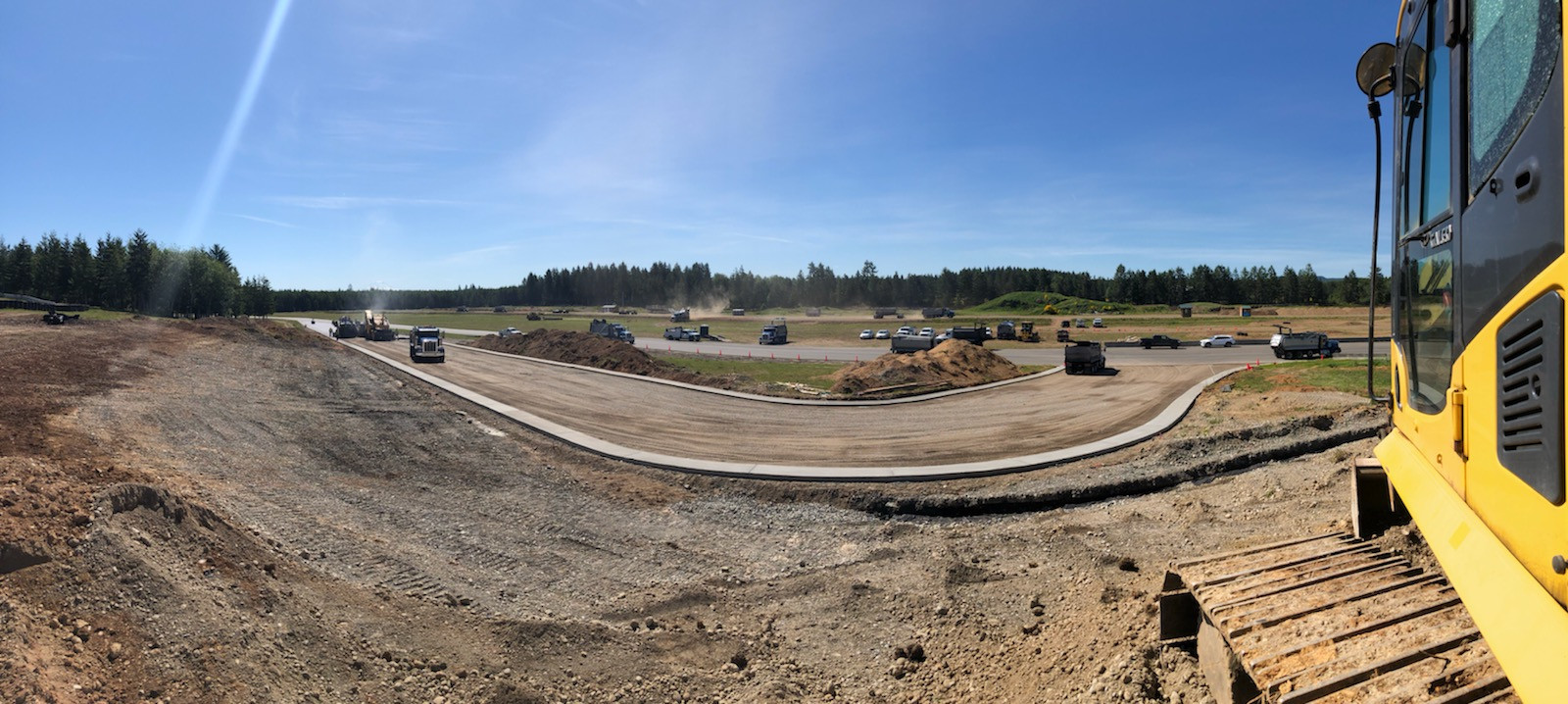 The new chicane at Ridge Motorsports Park under construction. Photo courtesy Ridge Motorsports Park.