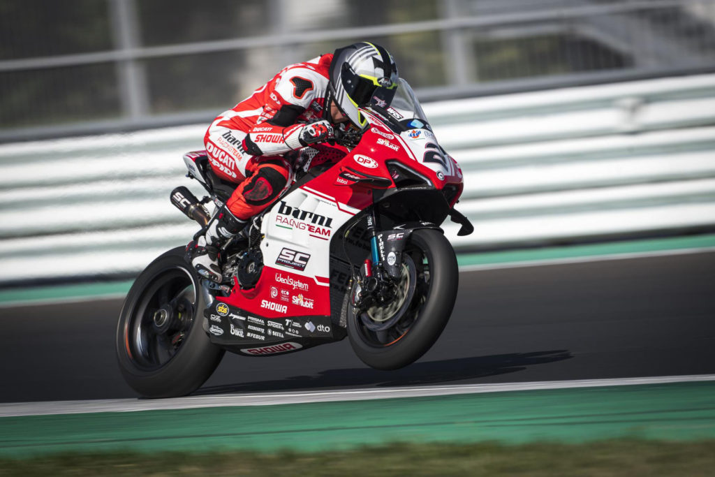 Leon Camier (2) at Misano. Photo courtesy Barni Racing.