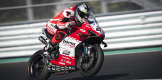 Leon Camier (2) at Misano. Photo courtesy Barni Racing.