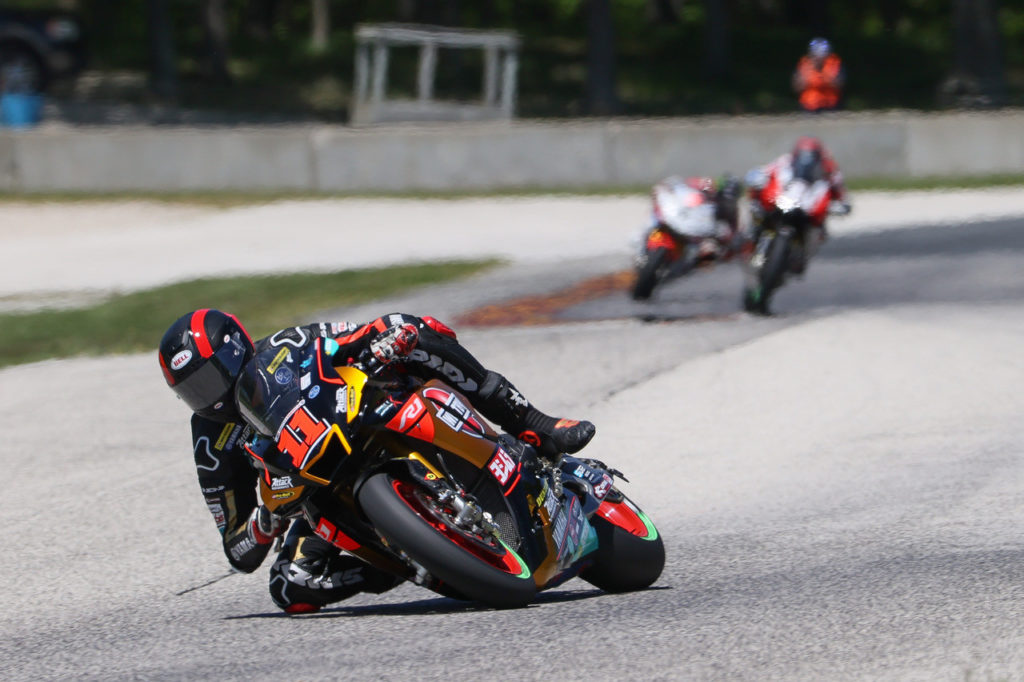 Mathew Scholtz (11) in action at Road America. Photo by Brian J. Nelson, courtesy Westby Racing.