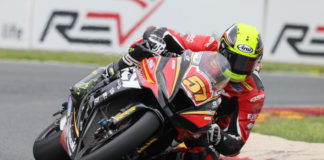 Bradley Ward (57) on his Kawasaki ZX-10R Superbike at Road America. Photo courtesy Bradley Ward Racing.
