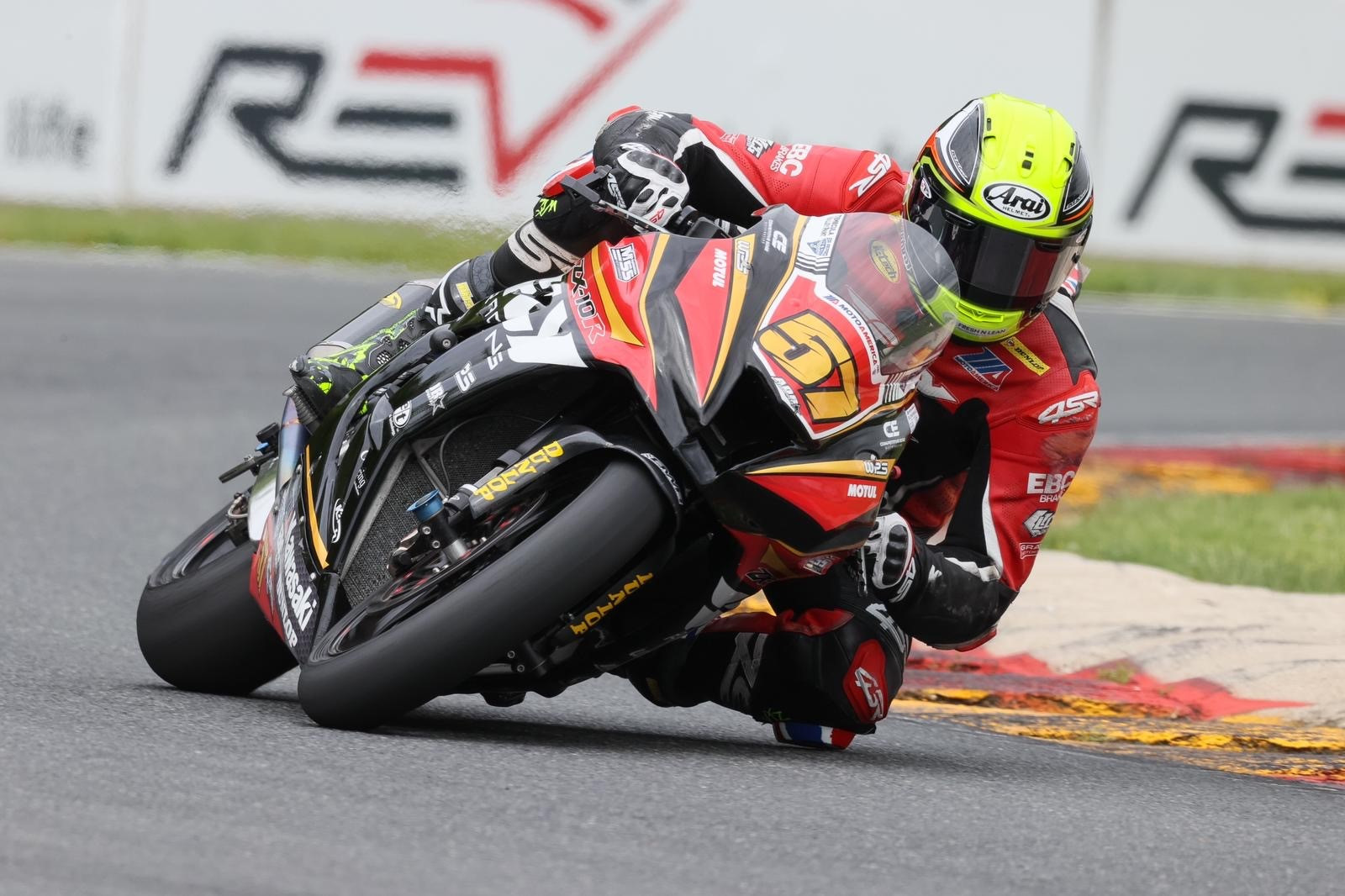 Bradley Ward (57) on his Kawasaki ZX-10R Superbike at Road America. Photo courtesy Bradley Ward Racing.