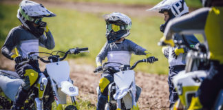 Young riders wearing Husqvarna's new off-road apparel. Photo courtesy Husqvarna.